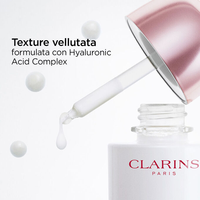 Texture vellutata di Bright Plus Siero 50 ml formulata con acido ialuronico