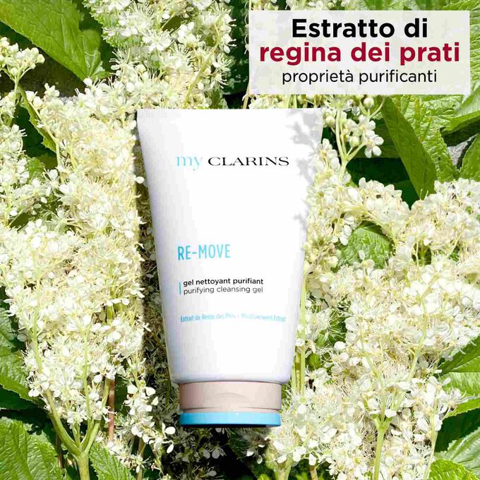 My Clarins RE-MOVE Gel detergente purificante con estratto di regina dei prati