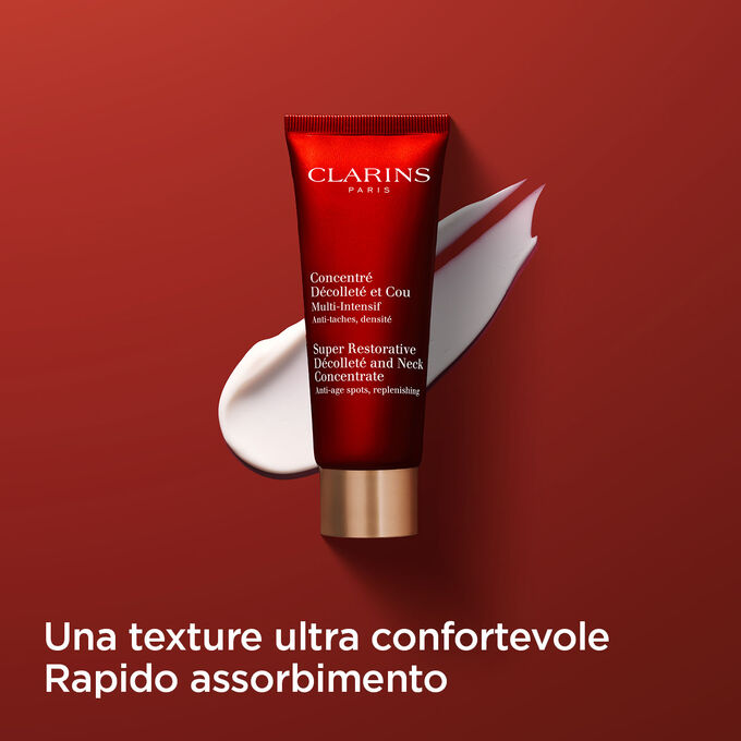 Texture ultra confortevole di Super Restorative Décolleté & Neck Concentrate 75 ml